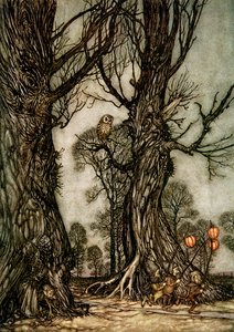 Peter Pan em Kensington Gardens de Arthur Rackham