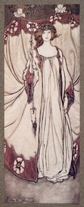 Rainha Mab, que reina nos Jardins ..., de Peter Pan em Kensington Gardens por JM Barrie (1860 - 1937), pub. 1906 de Arthur Rackham