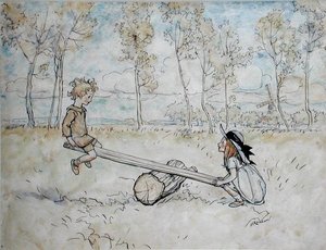 Veja, Saw, Margery Daw de Arthur Rackham