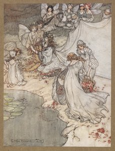 Ela nunca teve uma mudança tão doce".
Canções de fadas. Uma cena de "A Midsummer Night