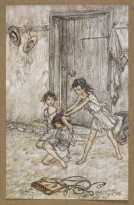 Ela era uma raposa quando foi para a escola".
Uma cena de "A Midsummer Night