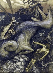 Siegfried le tueur de dragon - Sigurd the Dragon Slayer par Rackham, Arthur (1867-1939) de Arthur Rackham