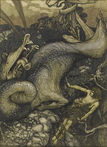 Sigurd, o Matador de Dragões, 1901 de Arthur Rackham