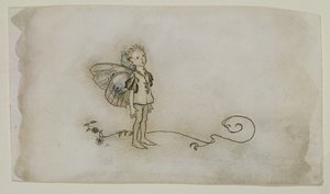 The Fairies Thing, de A Nids Sonho de Verão, publicado em 1908 (caneta e tinta e wc no papel) de Arthur Rackham