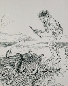 The Fisherman Piping, ilustração de 