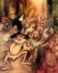 A máscara da morte vermelha por Edgar Allan Poe de Arthur Rackham