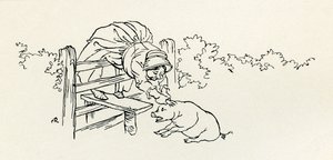A Velha Mulher e seu Porco de Arthur Rackham