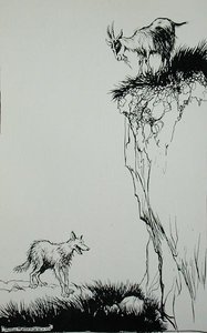 The Wolf and the Goat, ilustração de 