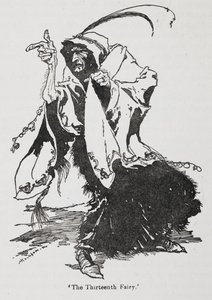 A décima terceira fada de Briar Rose (Bela Adormecida) de Arthur Rackham