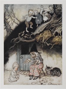 Havia uma mulher idosa que vivia debaixo de uma colina. de Arthur Rackham