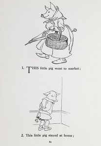 Este porquinho foi para o mercado - rima de viveiro. de Arthur Rackham