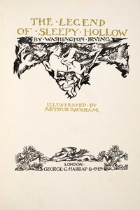 Página de título, de The Legend of Sleepy Hollow por Washngton Irving (1783 - 1859), pub. 1928 de Arthur Rackham