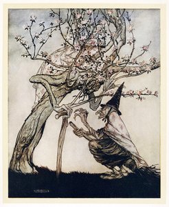 Árvore dos meus! Ó árvore minha! Você já viu minha empregadazinha safada , do English Fairy Tales, pub. 1922 de Arthur Rackham