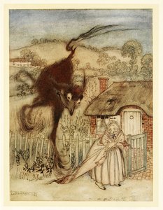 Bem! ela riu, eu estou com sorte !, de English Fairy Tales, pub. 1922 de Arthur Rackham