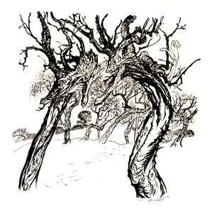 Árvores sussurrantes, de um prato de maçãs, 1917, 1923 de Arthur Rackham
