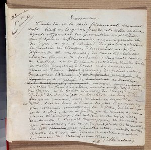 Manuscrito do poema "Promonttoire" de Arthur Rimbaud de Arthur Rimbaud