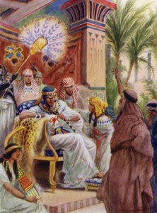 Moisés e Arão perante o faraó (cor litho)