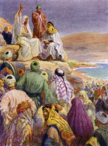 O sermão no monte (cor litho) de Arthur Twidle