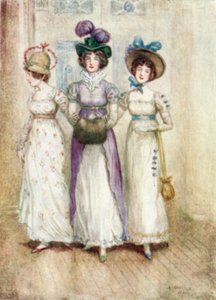 Ilustração para a abadia de Northanger por Jane Austen de Arthur Wallis Mills
