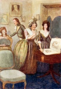 Ilustração para Orgulho e Preconceito por Jane Austen de Arthur Wallis Mills