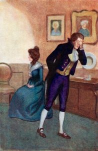 Ilustração para Senso e Sensibilidade por Jane Austen de Arthur Wallis Mills
