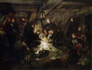 A morte de Nelson, 21 de outubro de 1805 de Arthur William Devis