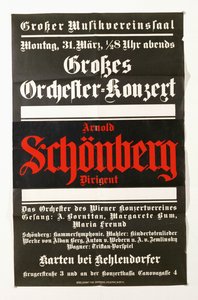 Um cartaz a anunciar um concerto de obras de Schoenberg (cartaz) de Artist Unknown