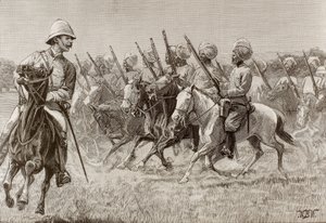 Império britânico (séc. XIX). Os novos regimentos da Birmânia. Companhia de Infantaria Montada do Segundo Regimento. Gravura. de Artist Unknown