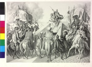 Coroação de Fernando I da Áustria ao rei da Hungria em Bratislava, a 28. setembro de 1830 de Artist Unknown