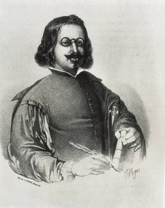 DONON, Julio (século XIX). Francisco de Quevedo. Litografia