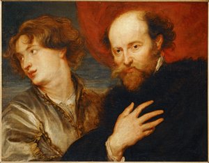 Duplo retrato idealizado de van Dyck e Rubens ... de Artist Unknown
