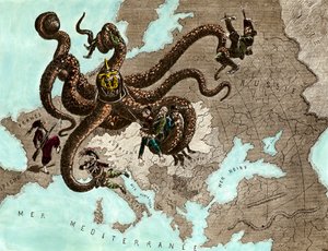 Primeira Guerra Mundial: o polvo alemão de Artist Unknown