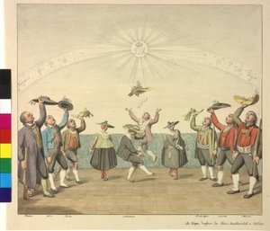 Homenagem dos tiroleses ao imperador Francisco I de Artist Unknown
