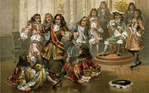 Jean Bart, corsário francês, na corte do rei Luís XIV .