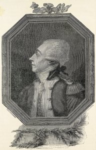 Lafayette, Marie Joseph Gilbert Motie Motier, Marquês de (1757-1834). Aristocrata e militar francês, de ideologia liberal. Gravura de Artist Unknown