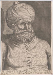 Governante otomano em Argel Chaireddin Barbarossa (gravura) de Artist Unknown
