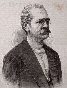 PALMA, Ricardo (1833-1919). Escritor, académico, bibliotecário e político peruano. Gravura. de Artist Unknown