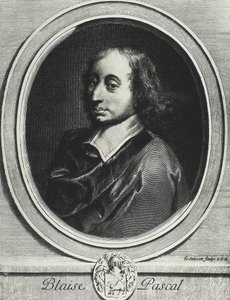 PASCAL, Blaise (1623-1662). Matemático, físico e filósofo francês. Gravura de Artist Unknown