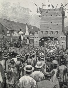 Filipinas (1899). Protesto em Manila. (gravura) de Artist Unknown