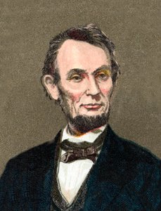 Retrato de Abraham Lincoln - Retrato de Abraham Lincoln, 16º Presidente dos Estados Unidos da América. de Artist Unknown