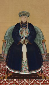 Retrato de Lady Wanyan, primeira esposa do Príncipe Hongming (1705-1767) de Artist Unknown