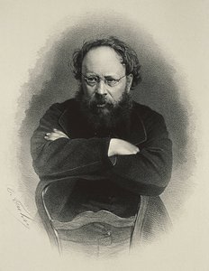 Proudhon, Pierre-Joseph (1809-1865). Teórico e economista socialista francês. Litografia de Artist Unknown