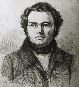 SCHUBERT, Franz (1797-1828). Compositor romântico austríaco. Gravura. de Artist Unknown