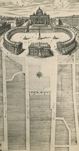 Praça de São Pedro em Roma, gravura, Itália de Artist Unknown