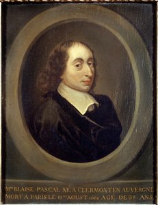 retrato de Blaise Pascal (1623-1662) (óleo sobre tela) de Artist Unknown