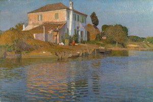 Ilha em frente de Torcello (óleo sobre tela)