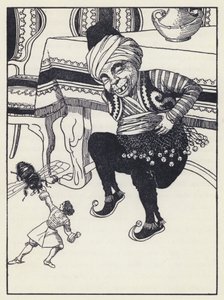 Ilustração para viagens de Gulliver por Jonathan Swift de Artus Scheiner