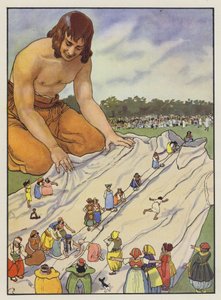 Ilustração para viagens de Gullivers por Jonathan Swift de Artus Scheiner