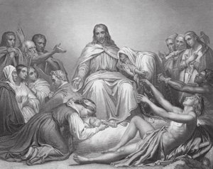 Cristo Consolador, Lucas, cap. IV, versículos 16 e 21 (gravura) de Ary (after) Scheffer