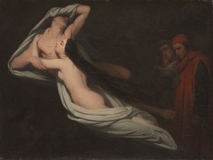 Dante e Virgílio encontrando as sombras de Francesca da Rimini e Paolo, 1851